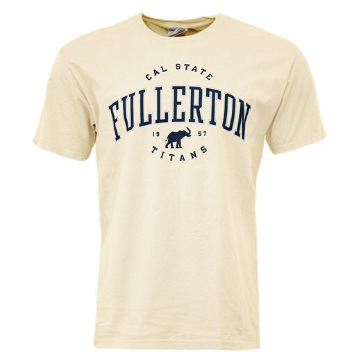 Cal State Fullerton Comfort Washed Elephant Tee - Ivory